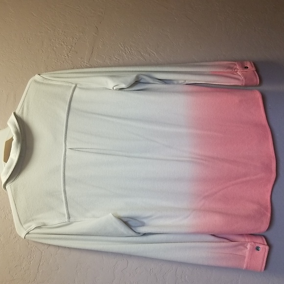 MAURICES Sz XL Cream and Coral button up long Sleeve shirt NWT CL# 61B - Picture 2 of 7